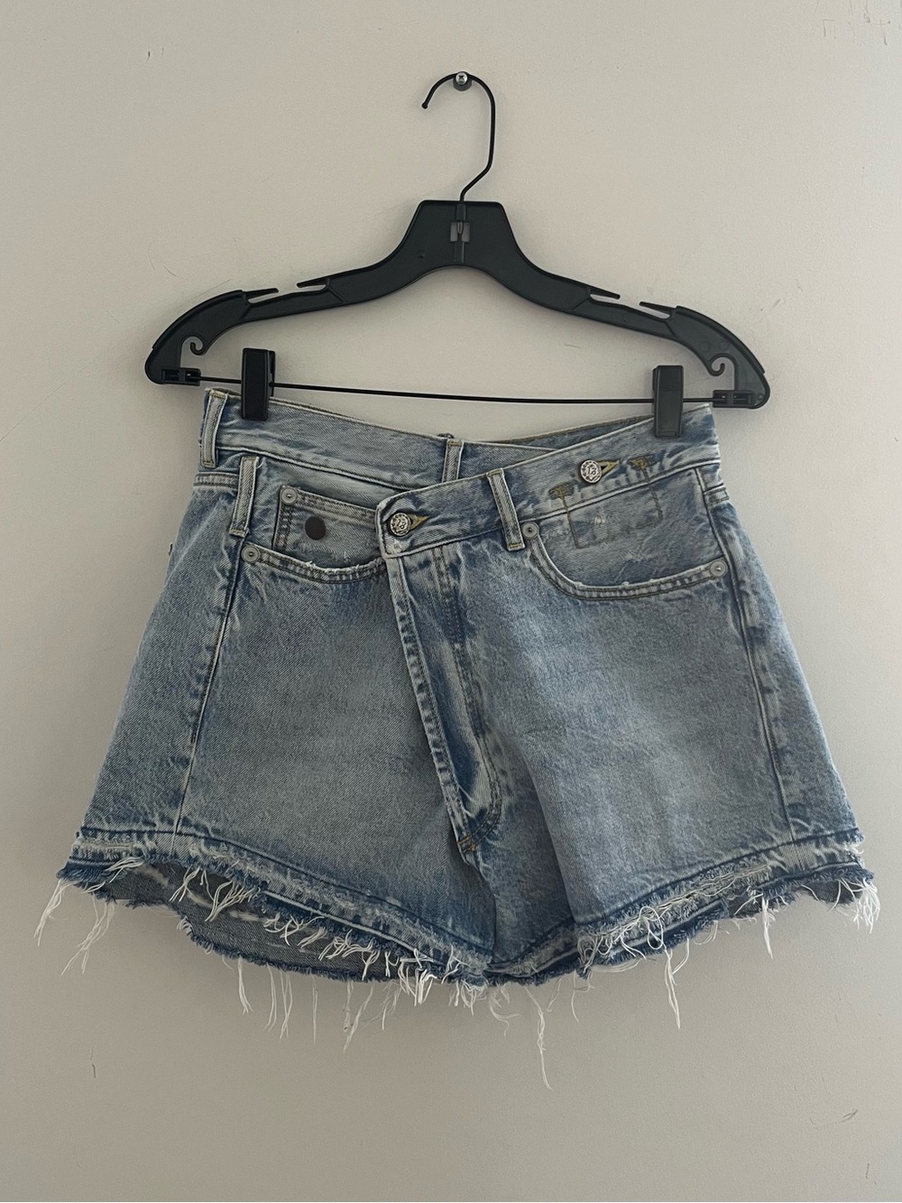 R13 Denim Crossover Shorts